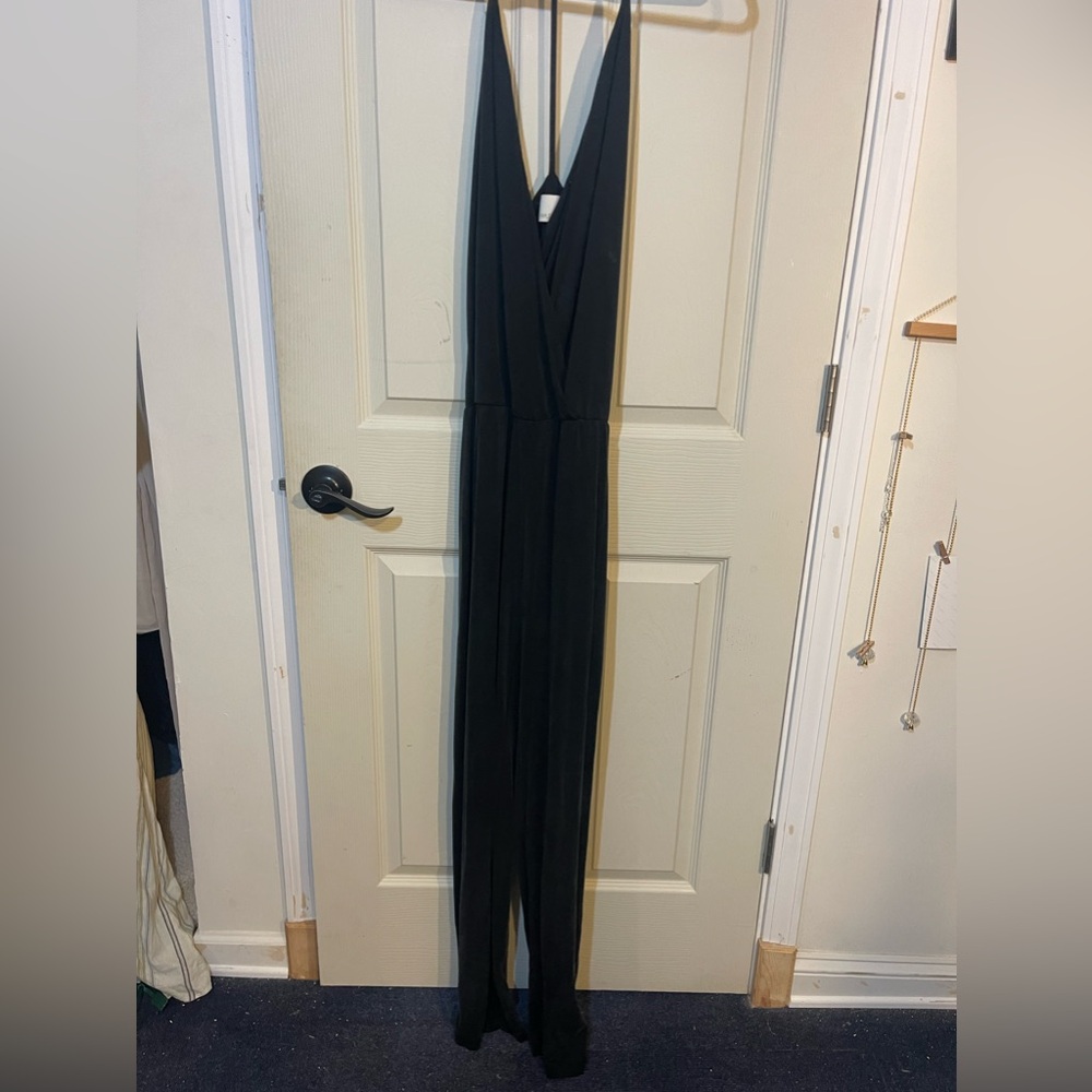 Cynthia Rowley, black V-neck pants suit romper jumpsuit